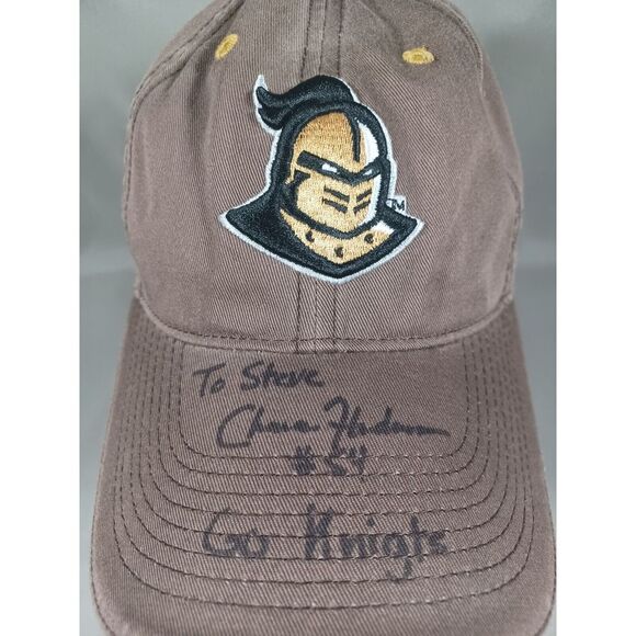Central Florida Knights Hat Cap Brown Strap Back Signed #54 UCF New - Picture 2 of 5